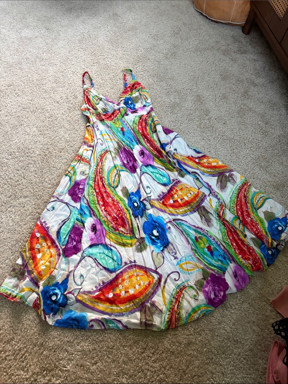Colorful Floral Watercolor Maxi Sundress